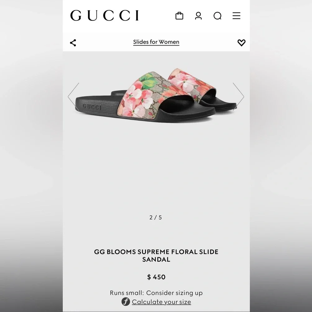 Women Gucci Slide Sandal - Picture 4 of 5